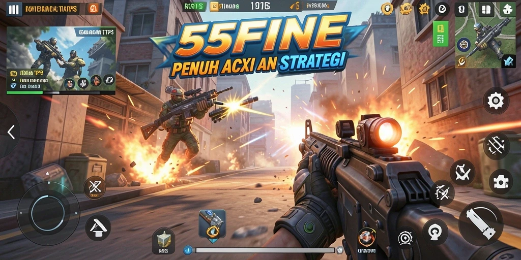 Screenshot menampilkan aksi seru dalam permainan TPS 55FIVE.