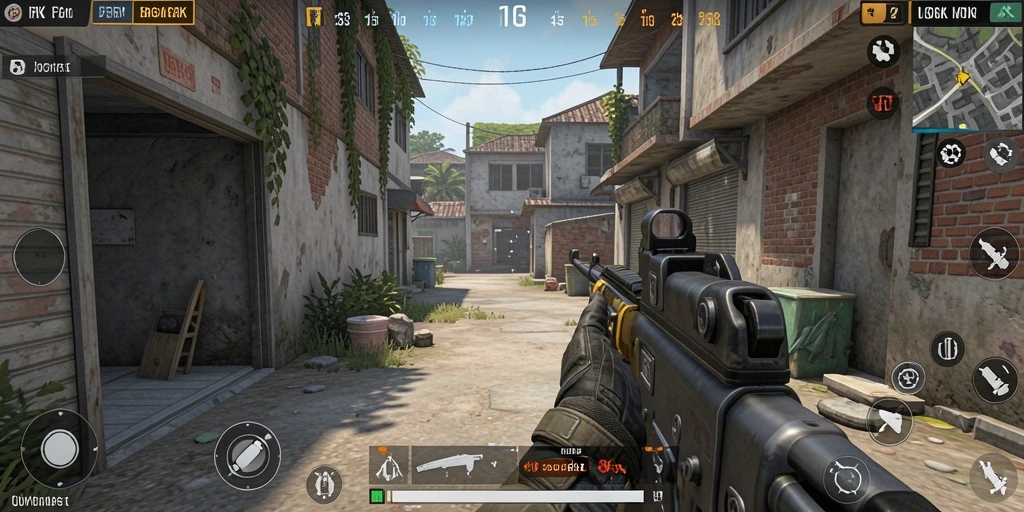 Gameplay seru 55RK dengan aksi tembak-menembak yang menegangkan.