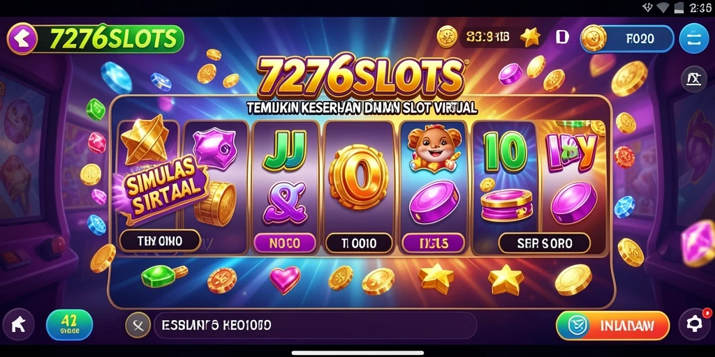 Screenshot gameplay 7276SLOTS menampilkan keseruan putaran slot yang mendebarkan.