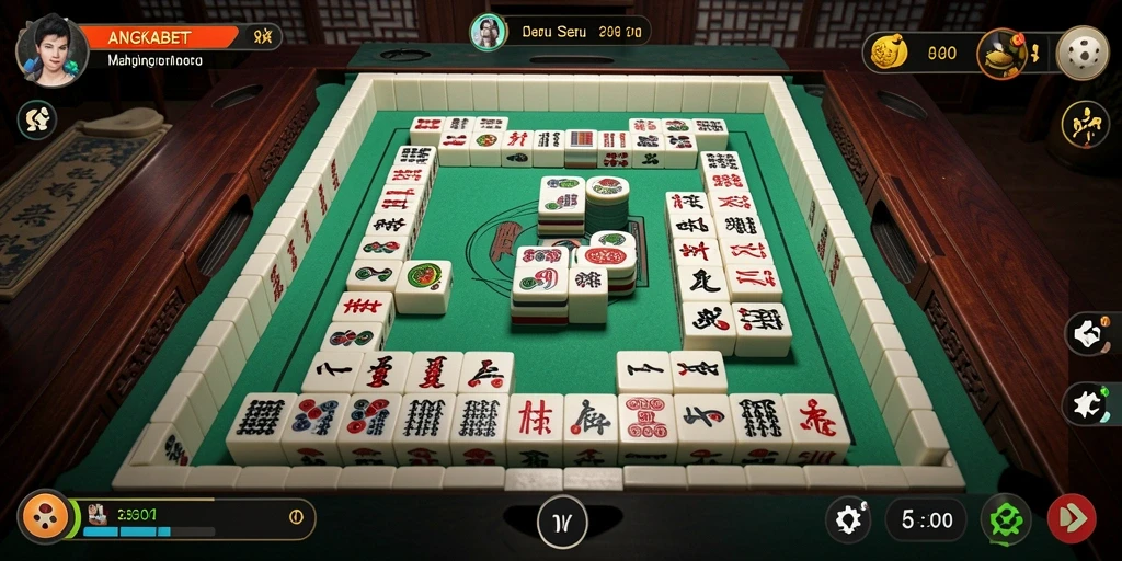Tampilan gameplay ANGKABET yang memukau dan penuh tantangan Mahjong.