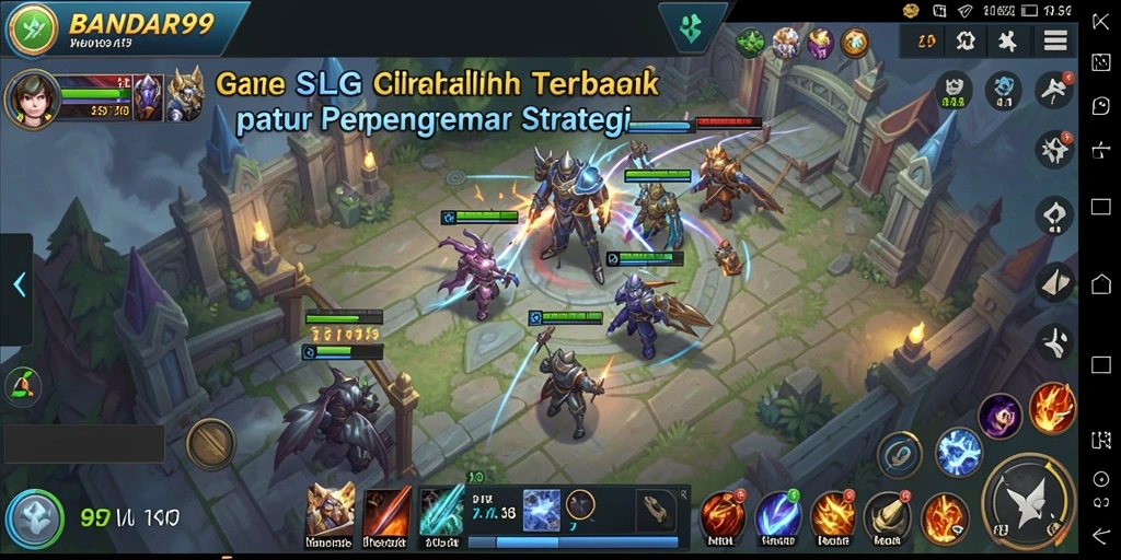Tampilan layar permainan BANDAR99 dengan aksi strategis yang seru.