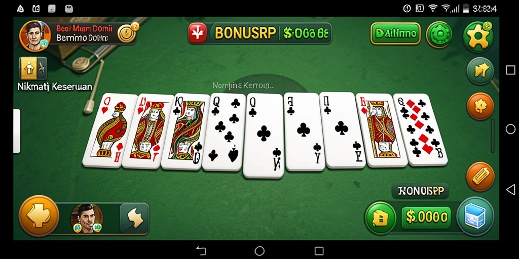 Tampilan gameplay seru di BONUSRP dengan aksi Domino yang mendebarkan.