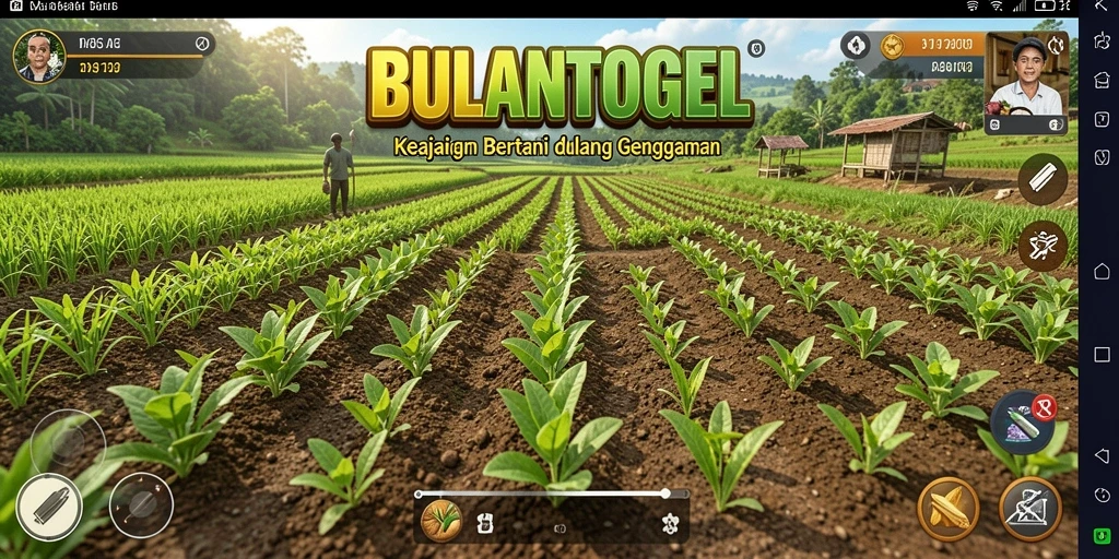 Gameplay BULANTOGEL yang menampilkan keindahan pertanian.