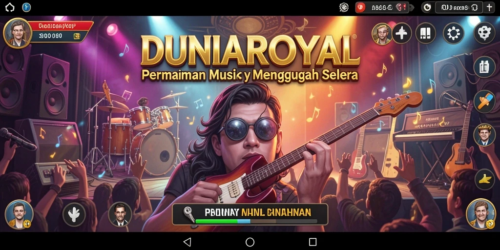 Tampilan screenshot dari gameplay DUNIAROYAL yang menampilkan keseruan bermain musik.