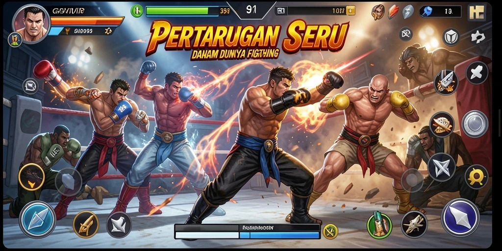 Screenshot G9VIP menampilkan aksi pertarungan yang mendebarkan dan karakter yang keren.