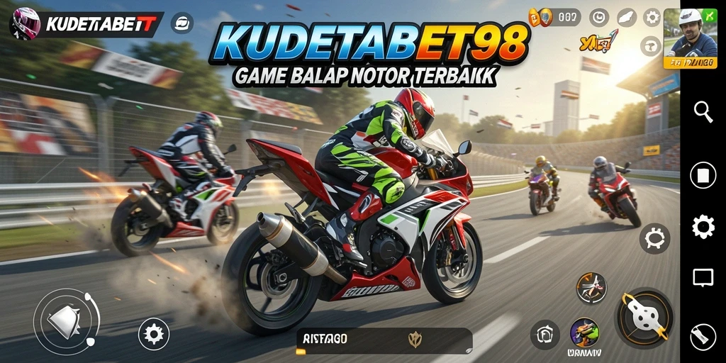 Tampilan menarik dari gameplay balap motor KUDETABET98.