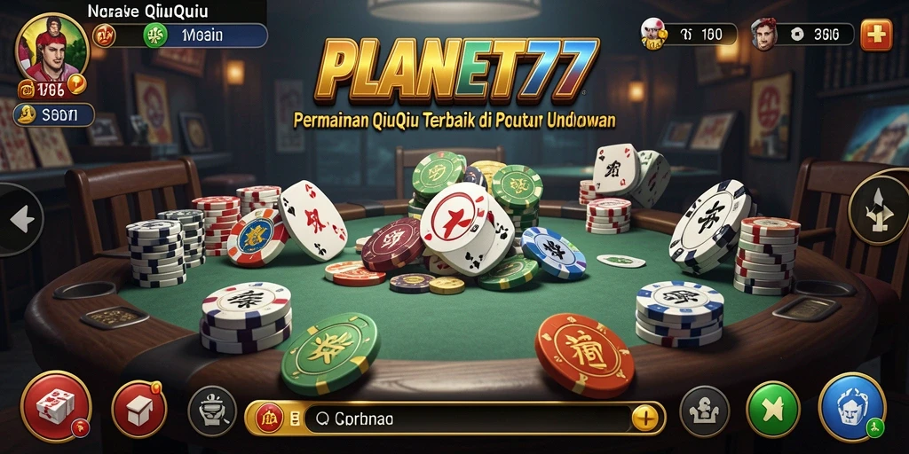 Tampilan gameplay seru di PLANET77 saat bermain QiuQiu.