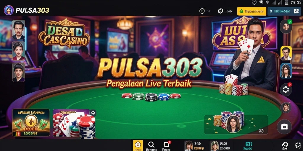 Screenshot PULSA303 menampilkan dealer live dalam aksi bermain Live Casino.