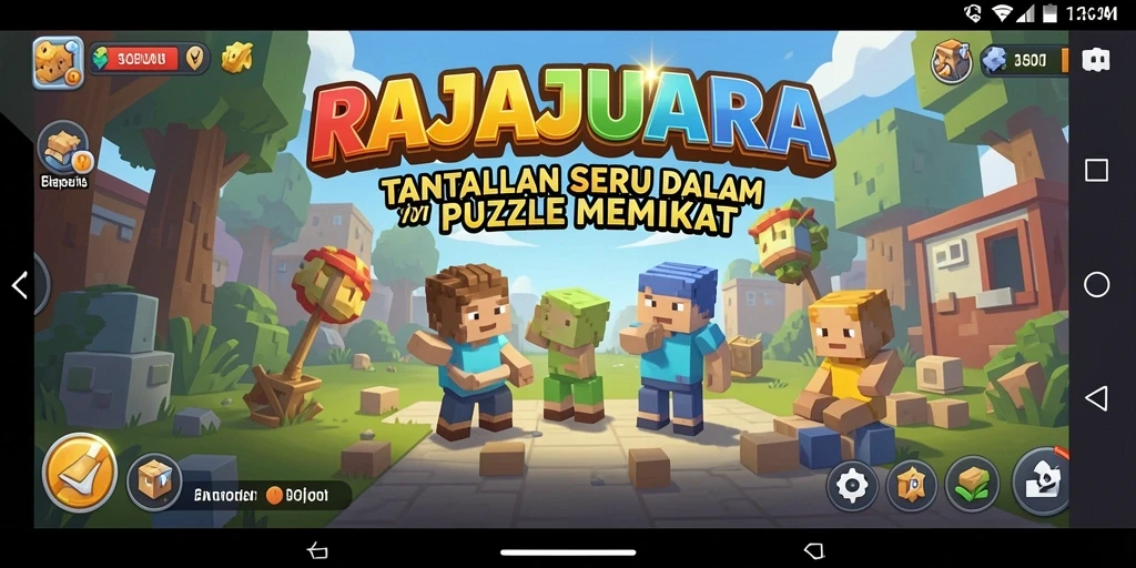 Screenshot RAJAJUARA menampilkan gameplay puzzle yang menarik dan menantang.