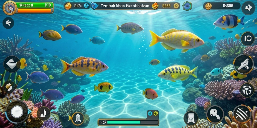 Screenshot menampilkan aksi menembak ikan yang seru di RK88.