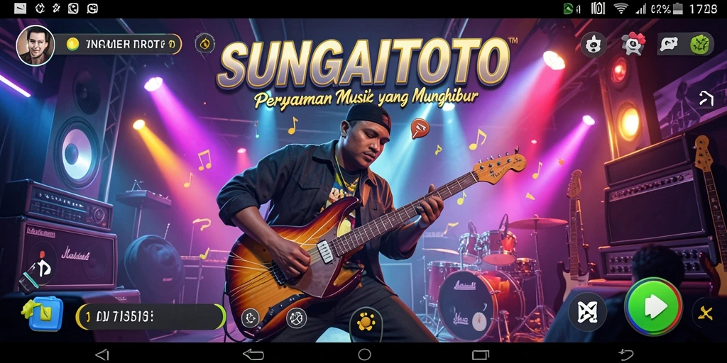 Tampilan gameplay SUNGAITOTO dengan berbagai lagu dan tantangan menarik.
